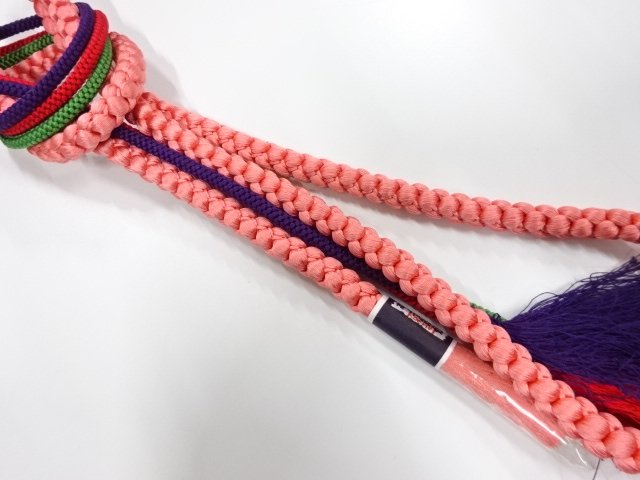 未使用品　正絹　手組帯締め